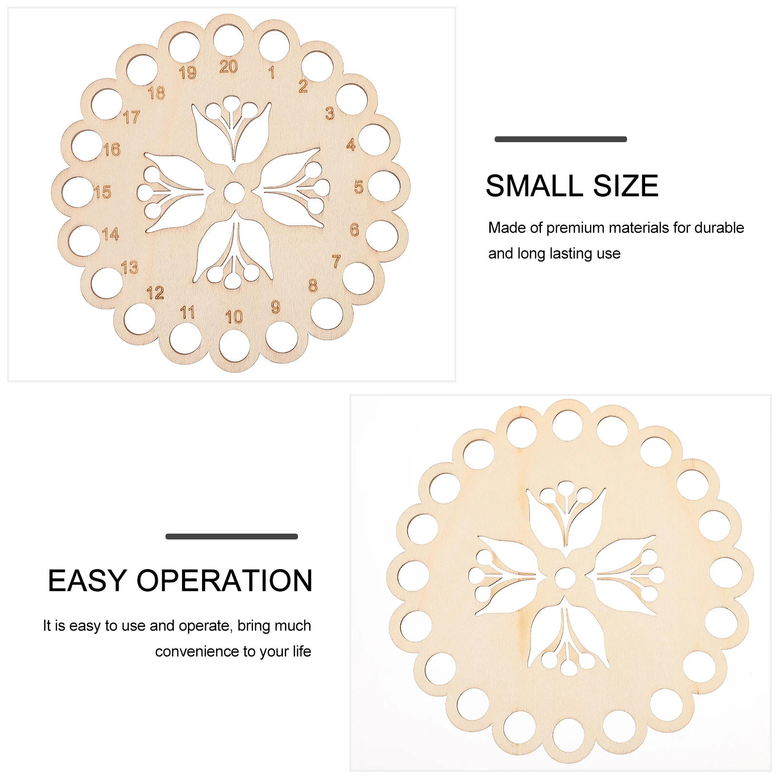 

1Pcs Embroidery Floss Organizer Wooden Threader Hollow Design Compact Size Threading Plate Sewing Tools Stitching Thread Holder