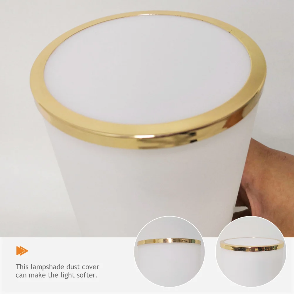 

2pcs Round Lampshade Diffuser Cover Acrylic Light Shade Dust Protector For Led Curtain Lights Bedroom Living Room Decor