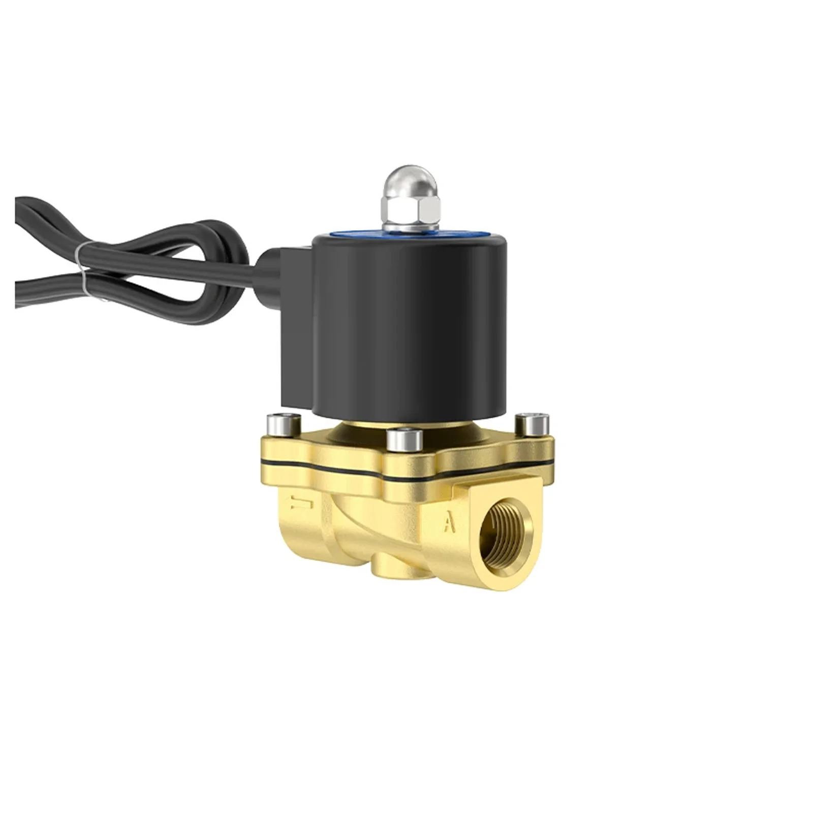 2W Normally Closed Brass Solenoid Valve Water Control Switch Valve For Water Fluid Pipeline Control