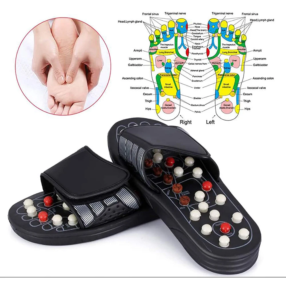 Chinelos De Massagem Acupressure, Massageador De Pés para Cuidados Com Os Pés Sandálias De Reflexologia Arco Fasciite Plantar Neuropatia Alívio Da