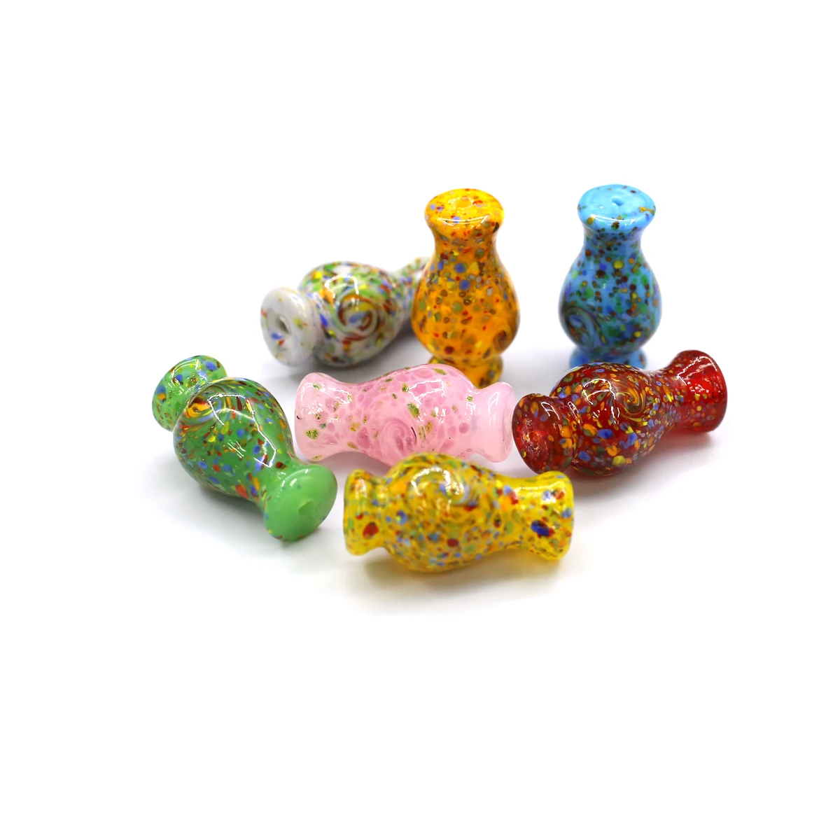 

10pcs 15x30mm Vase Sweet Style Lampwork Glass Bead Handmade Decorations Charms for DIY Necklace Jewelry Making Accessories Gift