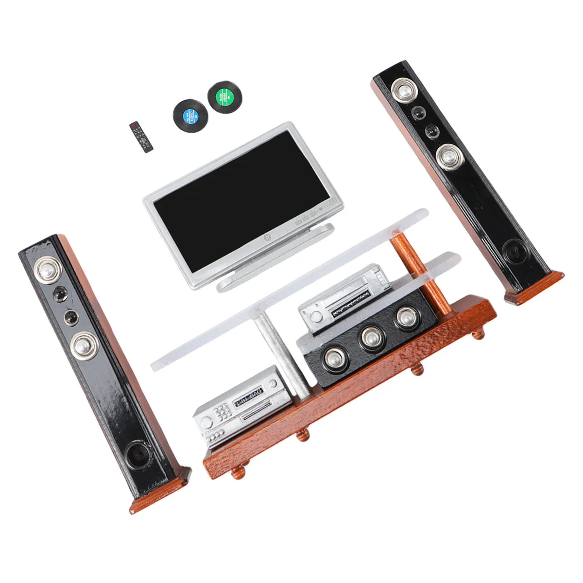 

1Set Realistic 112 Scale Mini Furniture Accessories Acoustic TV Cabinet Miniature Dollhouse Decoration for Home Hotel