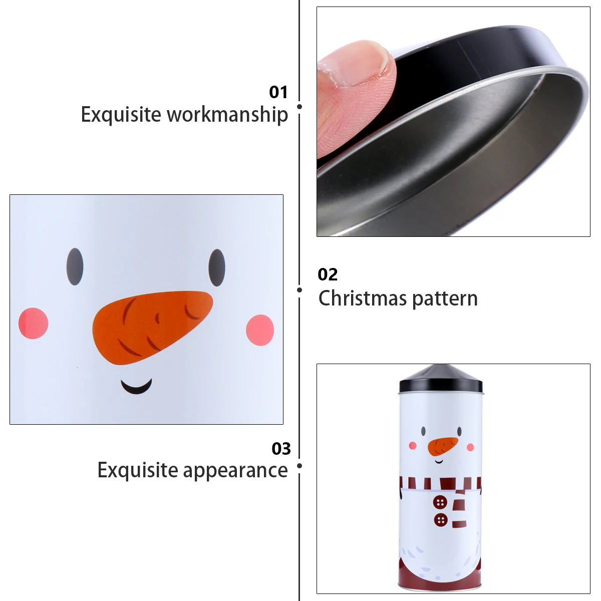 

Creative Christmas Tin Box Candy Storage Container Unique Design Gift Packaging Biscuit Cookie Jewelry Organizer