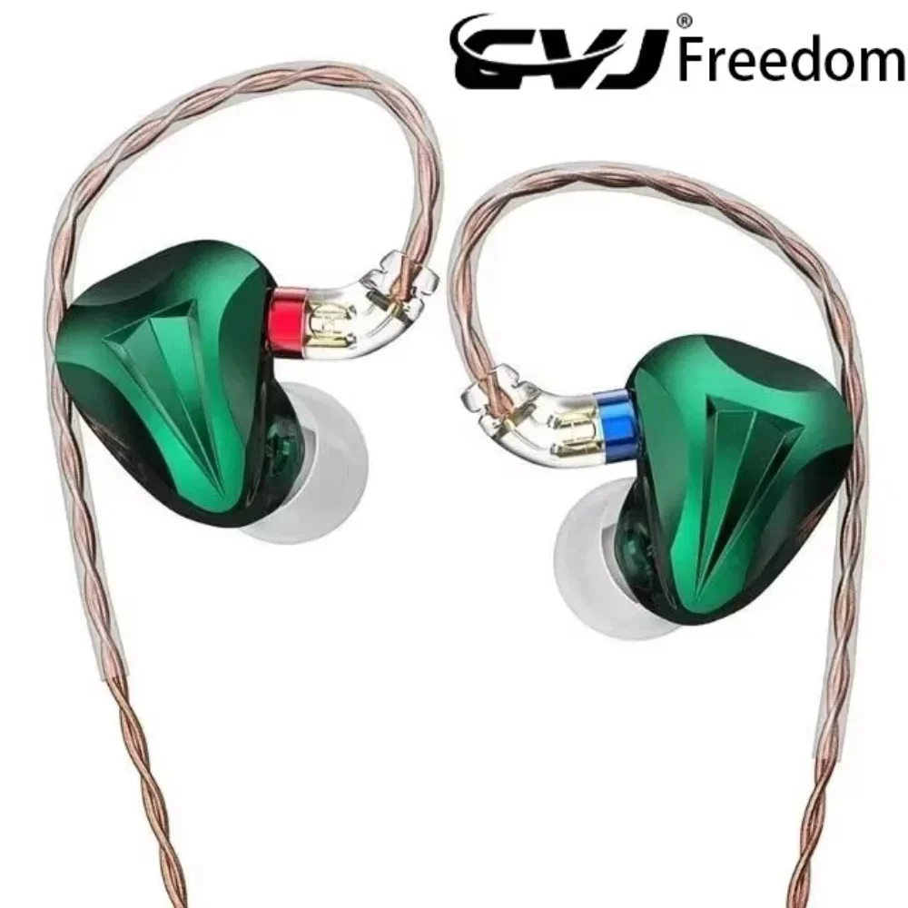 

CVJ Freedom 5 Hybrid Drivers Tunable Music IEMs HIFI in-Ear Earphone 4 Switchable Tuning Modes Monitors with 2.5+3.5+4.4mm Cable