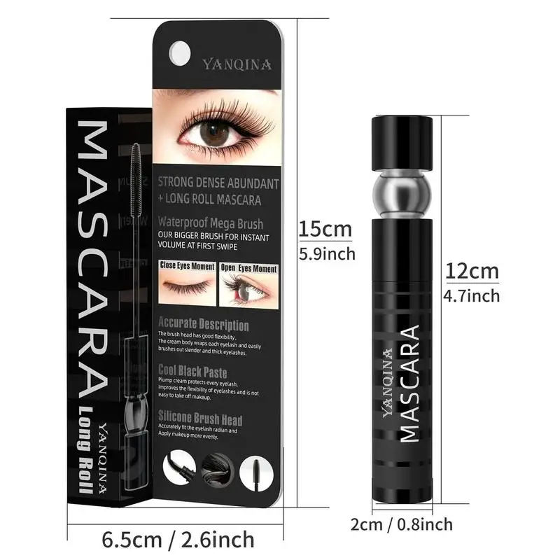 Máscara antisudor impermeable, extensión de pestañas, Fibra de seda 4D negra, antimanchas, maquillaje cosmético