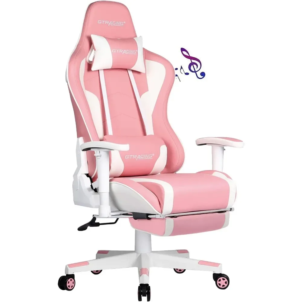 

Gaming Chair,with Footrest Speakers Video Game Chair Bluetooth Music Heavy Duty Ergonomic Computer Office Desk Chair