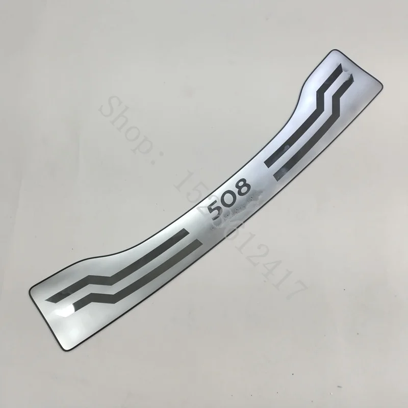 For Peugeot 508 2011 2012 2013 2014~2019 stainless car Rear Bumper Protector Sill Trunk Tread Plate Trim Car Accessories