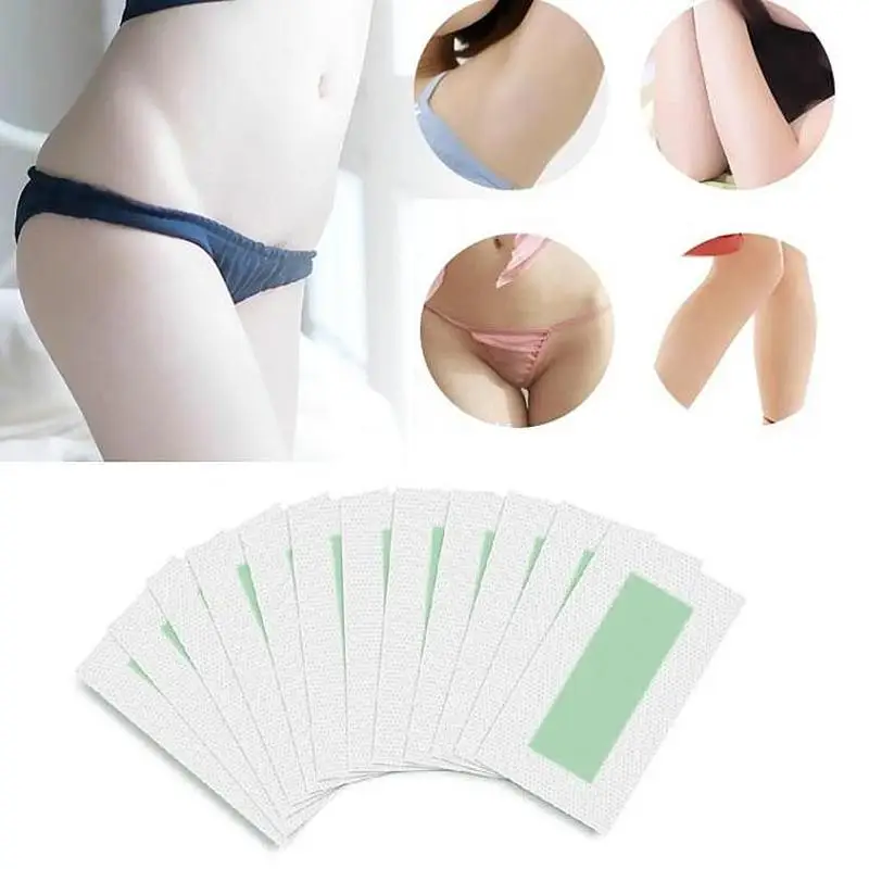 10x Hair Removal Depilatory Epilator Cold Wax Strips Paper Pad For Face Nonwoven Dropship