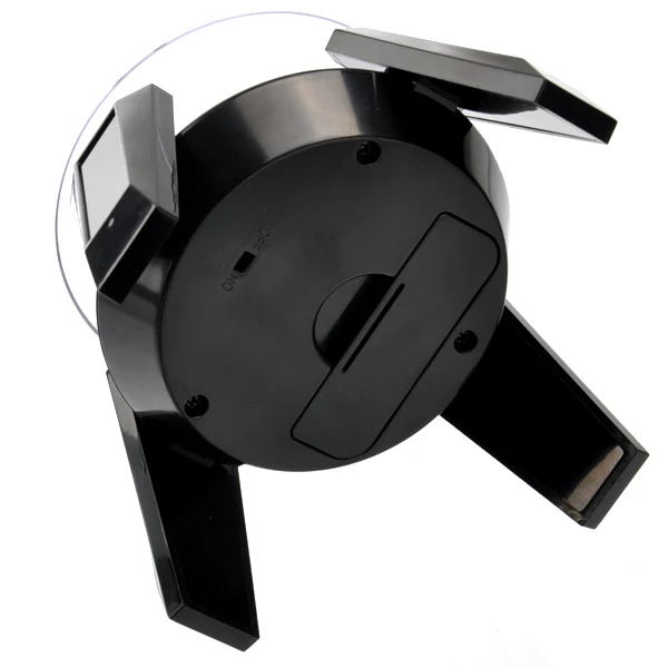 

Solar Powered 360 Degree Rotating Display Stand Turntable for Phone Watch Jewelry Black Solar Display Turntable