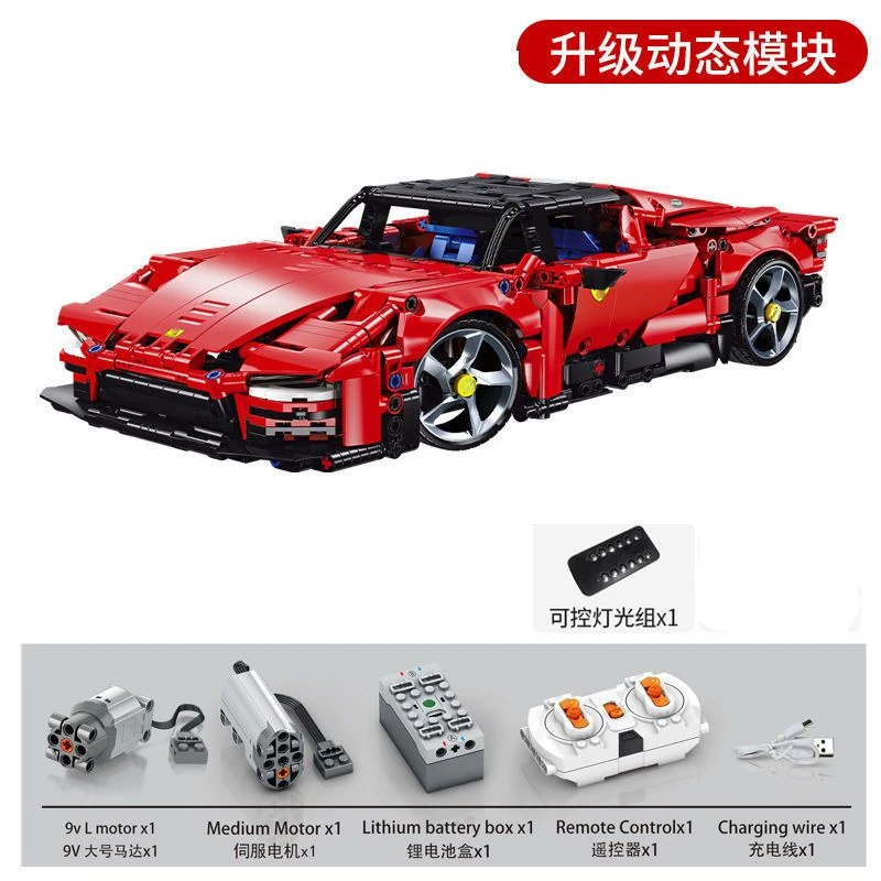 Building blocks sp3488 Concept Sports Car Super Racing Building Blocks Brick model speeding car gift for children