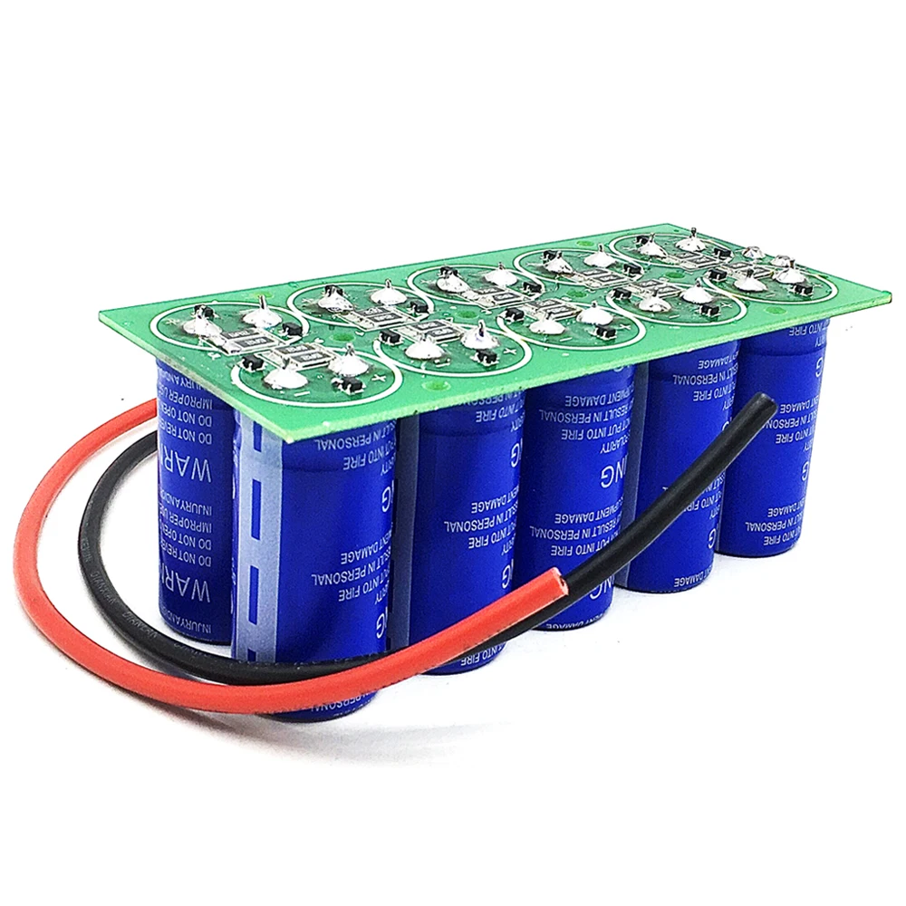 Imagem -05 - Dupla Linha Farad Capacitor Módulo de Capacitor Super Farad Automotivo com Cabo 27v 12f 2.7v 120f 10 Pcs por Conjunto