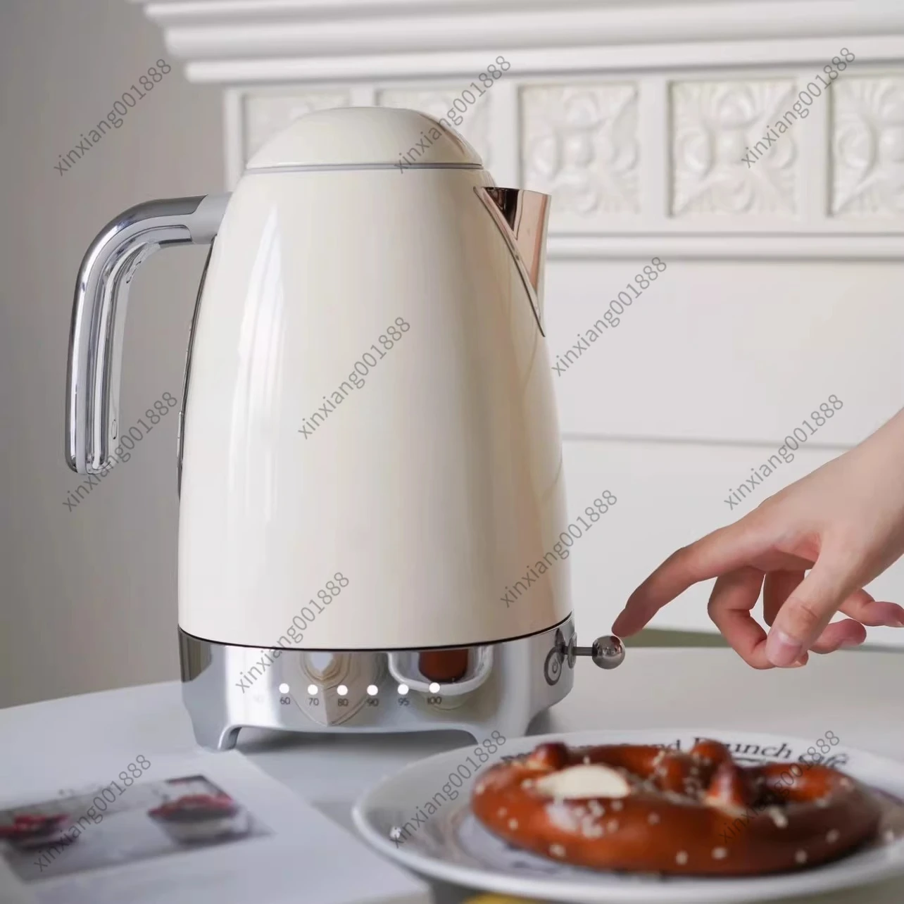 Vintage Electric Kettle 7-Gear Temperature Control Tea Making Kettle Household Heat Retention Fast Boiling Water Kettle