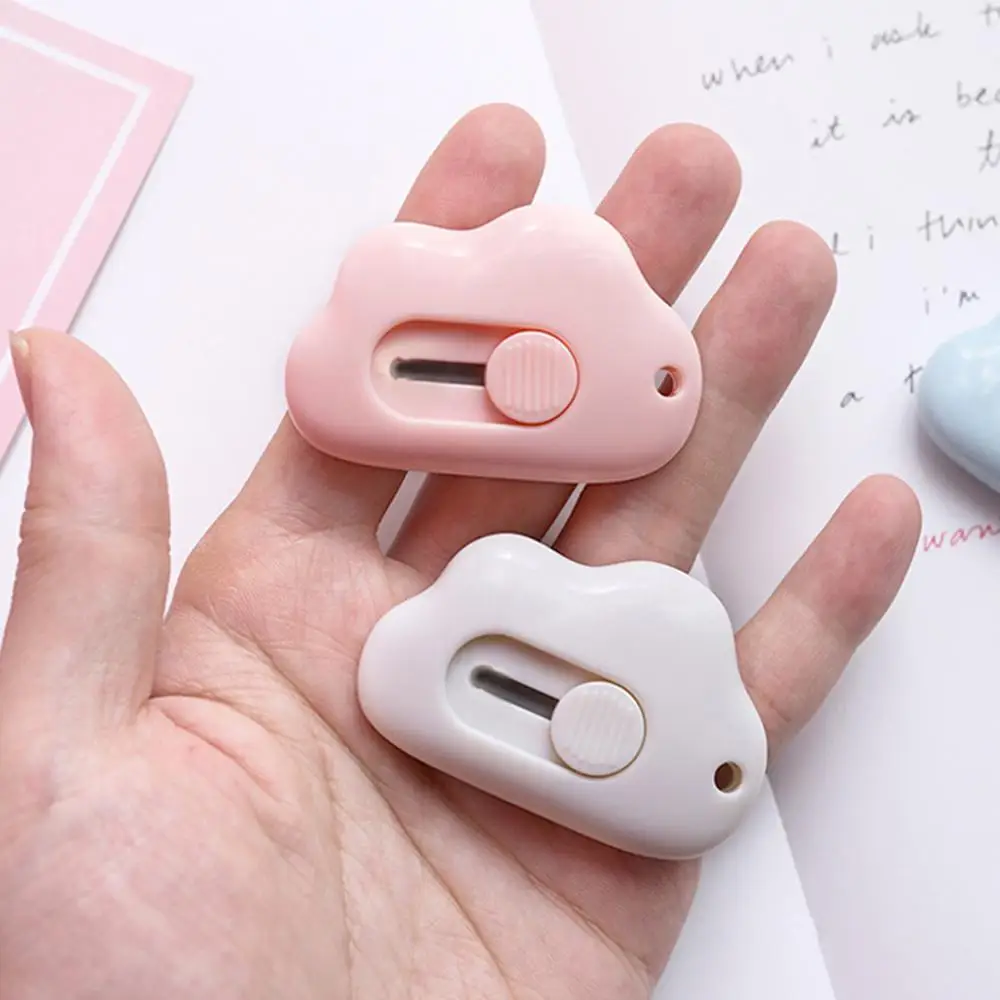 Cute Rabbit Cloud Color Mini Portable Utility Knife Paper Cutter Cutting Paper Razor Blade Office Stationery Cutting Supplies