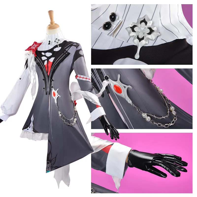

Anime Evernight Women Dress Christmas Halloween Party Clothing Honkai Star Rail Evernight Cosplay Game Costume 2026
