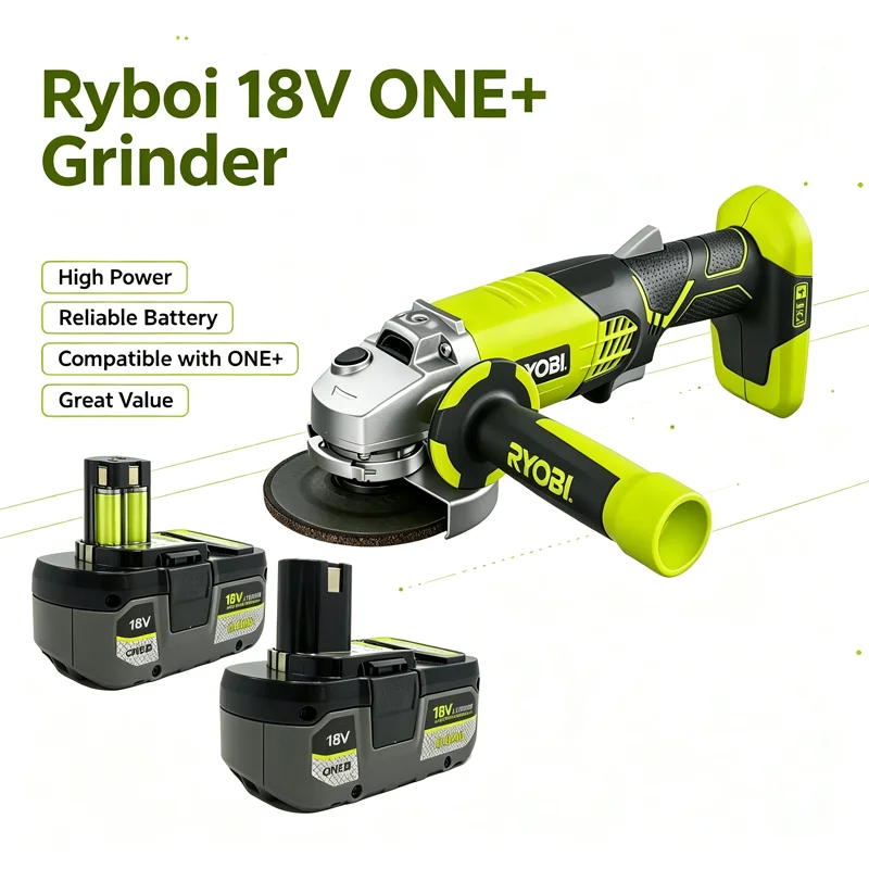 Genuine Ryobi ONE+ 18V 6.0Ah Li-ion Battery Fit P108 P109 RB18L50, Steady Current for Palm Sander & Furniture Polishing Tools