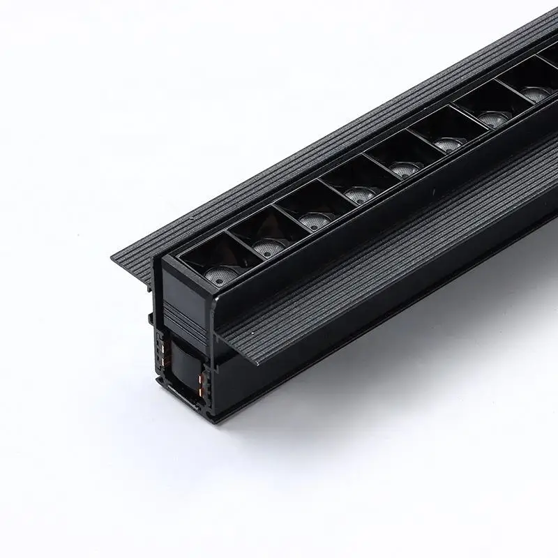 M20 Rail Magnetic Track Light DC48V Aluminum 20mm-Rail Led Flood Grille Spotlight Black White  Surface Embedded Plastering