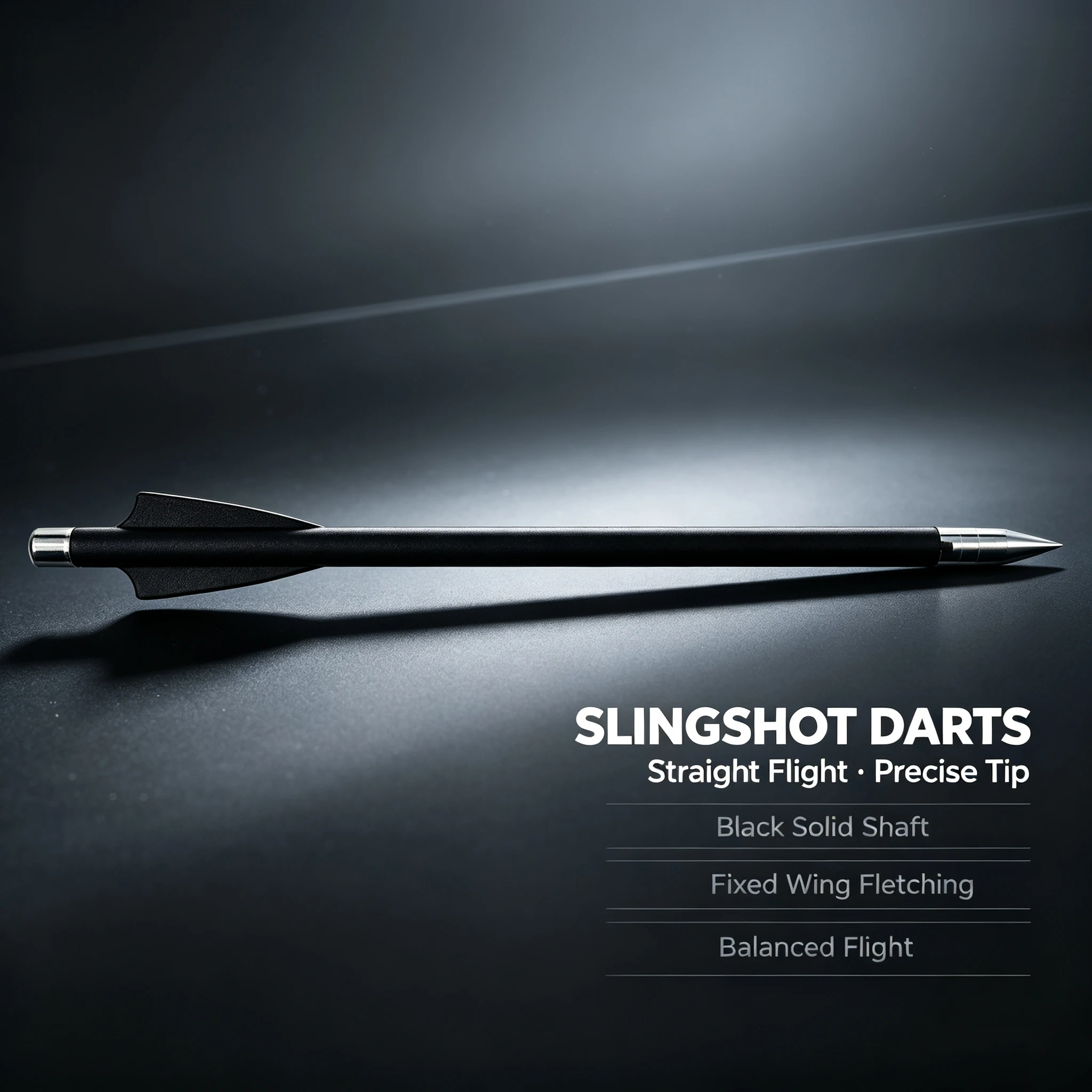 6mm Shield-Shaped Fletching Carbon Slingshot Darts with Cone Tip for Outdoor Target Practice & Precision Sports Accessories