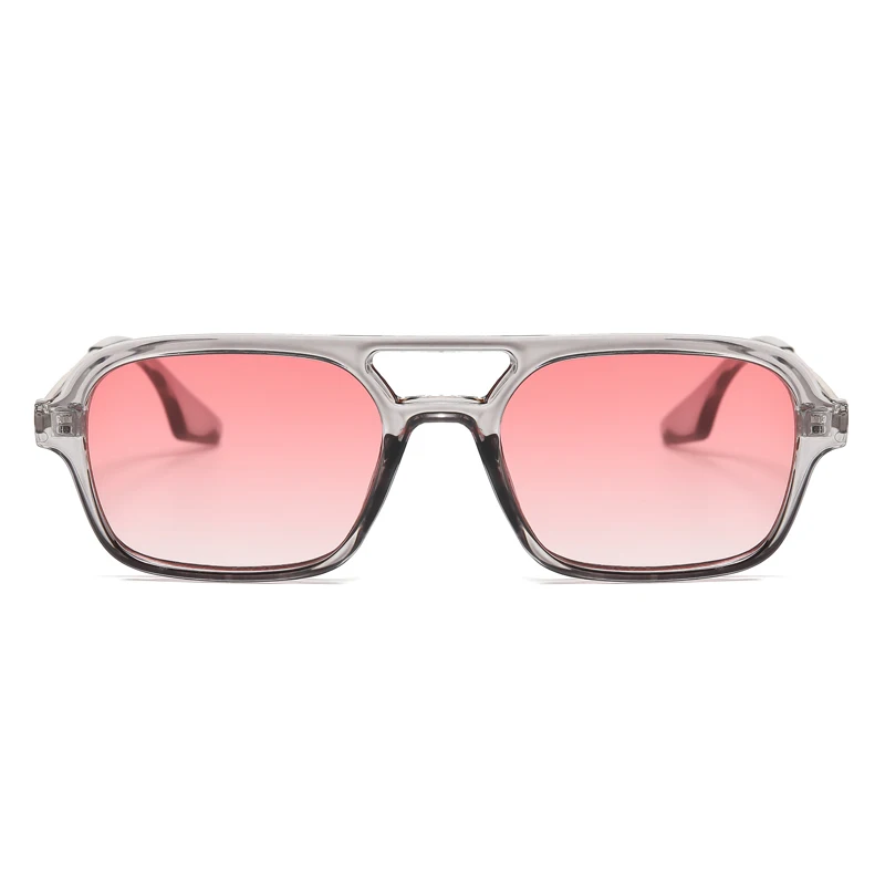 Gafas antiluz con montura cuadrada de doble puente para senderismo, gafas de sol tipo ojo de gato a la moda, diseño de marca, gafas con protección UV400 para mujer