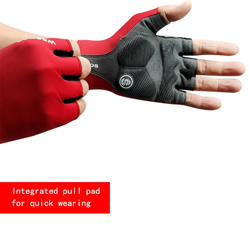 Half finger riding gloves anti slip bicycle gloves indoor fitness running gloves breathable sweat absorption for men and women