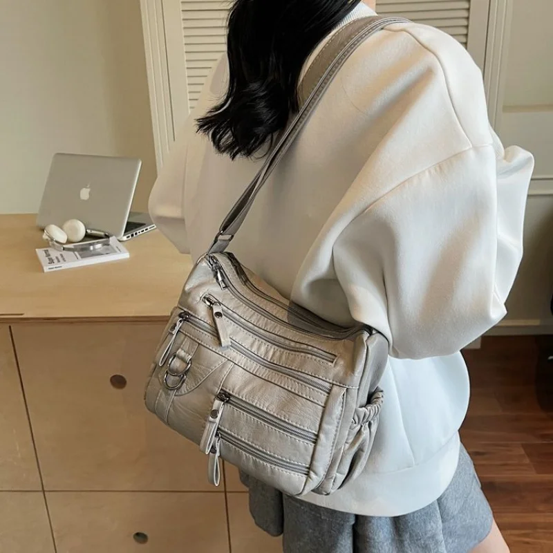 

Полированно-шикарная новинка 2025 года, женская роскошная брендовая кожаная сумка на плечо, известный дизайнер, классическая популярная винтажная сумка ​