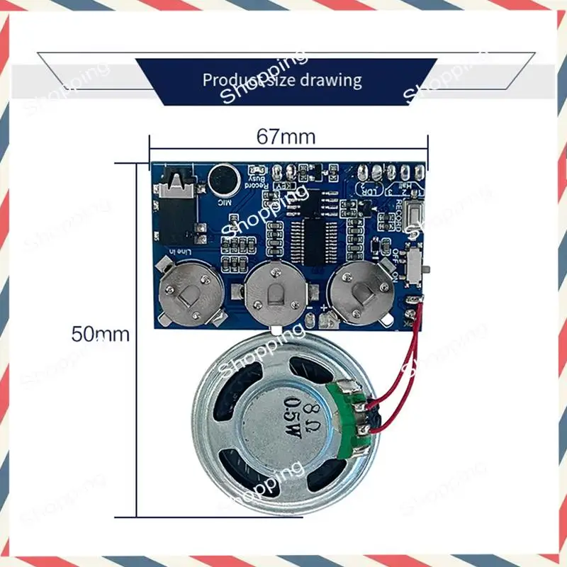 M20K เครื่องบันทึกเพลงชิปบอร์ดโปรแกรมเพลงโมดูล 17 นาทีเสียงเสียงสําหรับบัตรอวยพร Self-Made ของขวัญ