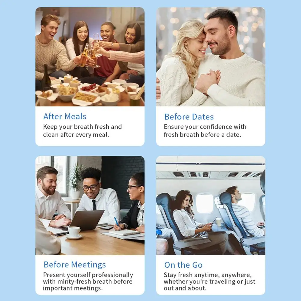 Portable Disposable Mouthwash, Travel Mouthwash in Single-use Packets, Alcohol-Free Oral Rinse - Image 6