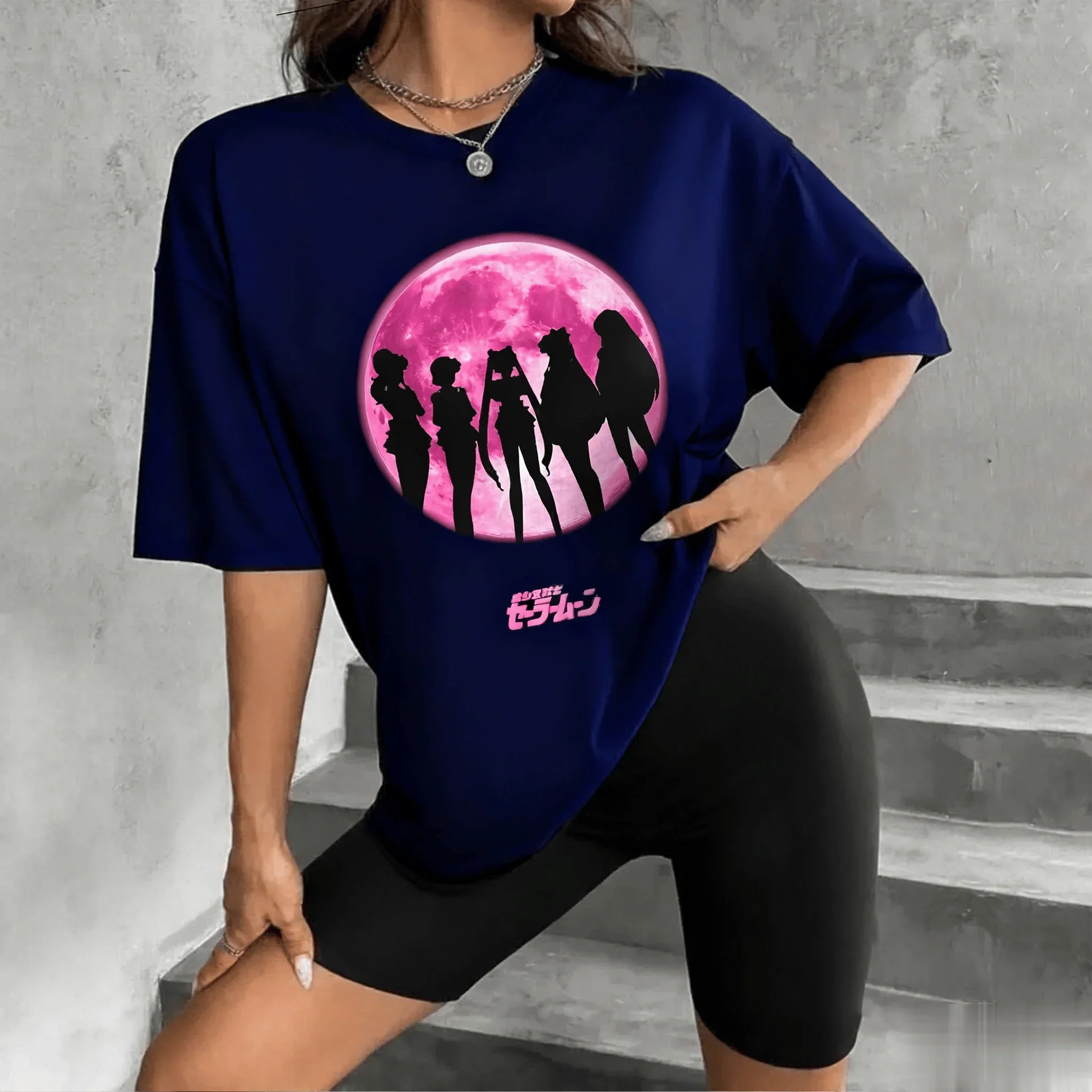 Sailor moon anime feminino masculino manga curta t camisa streetwear casual japonês impressão dos desenhos animados gráfico t y2k roupas verão na moda