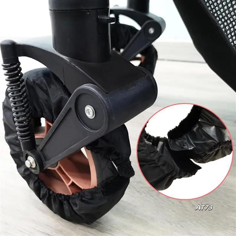

8X Baby Stroller Wheel Cover Dustproof Wheelchair Tire Protector Infant Pushchair Pram Wheel Anti-Dirty Cover 25CM