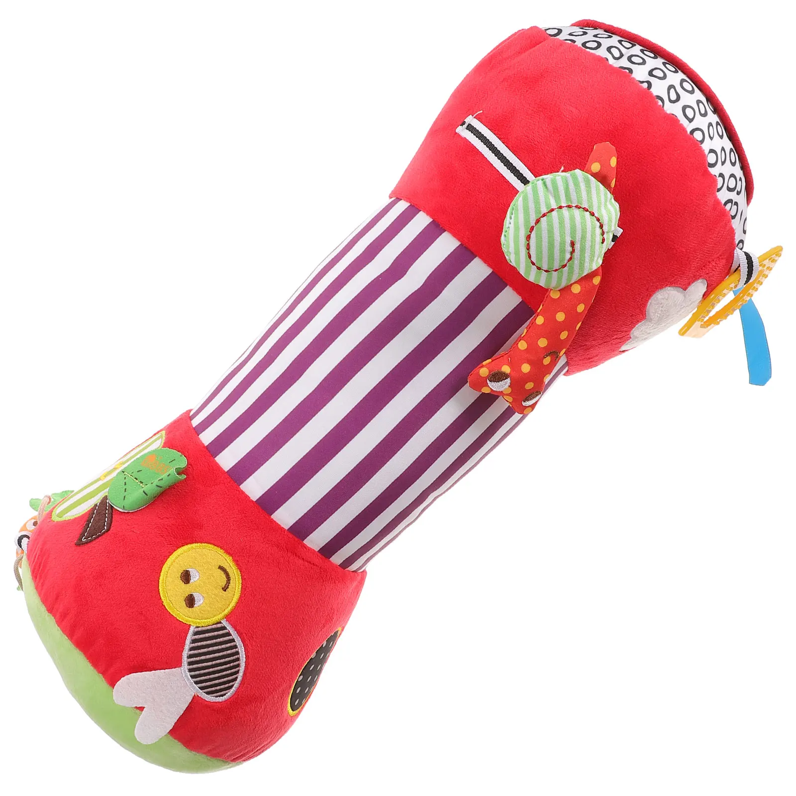 

Newborn Rolling Crawling Pillow Apple Pattern Multifunction Baby Pillow for Crawling Encouragement Motor Skill Development