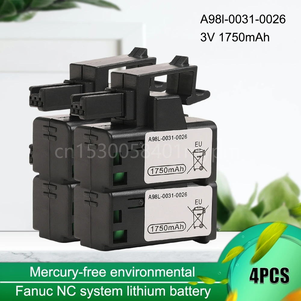 

4PCS New 3V 1750mAh A98L-0031-0026 a02b-0309-k102 A02b-0309-k102 PLC CNC Lithium Batteries Fanuc NC system Battery