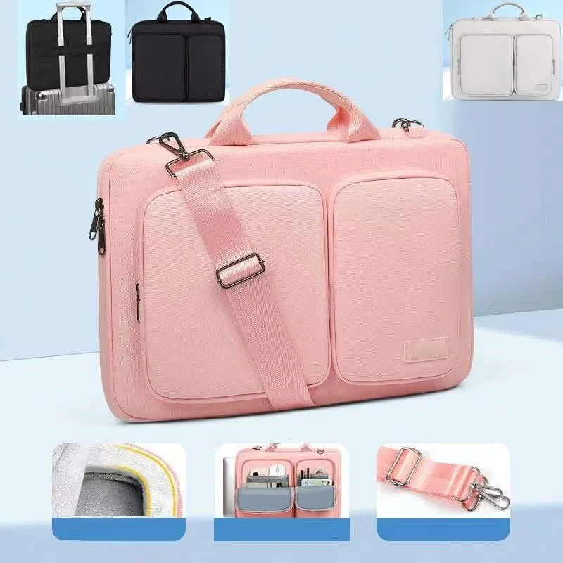 for Honor MagicBook 16 Pro Laptop Bag Storage Pocket Shockproof Zip Pouch Notebook Carry Sleeve Shoulder Strap Briefcase