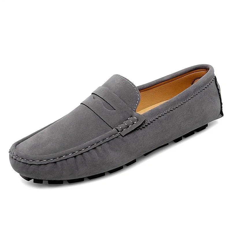 Fashion Lightweight Suede Men Casual Shoes Lazy Shoes Male Breathable Slip-on Mens Driving Shoes Comfortable Loafers Moccasins