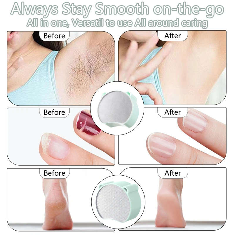 Nano Glass Hair Grinder Foot Grinder Manual Physical Safe Epilator Easy Cleaning Reusable Epilator Tool Crystal Hair Remover