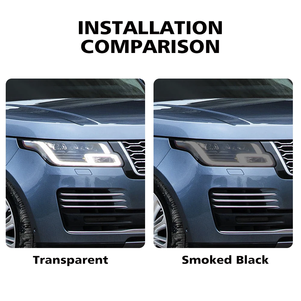 For Land Rover Range Rover L460 L405 2013-2026 Smoke Black Pre-Cut Headlight Protection Film TPU PPF Kit Anti-Scratch Vinyl Wrap