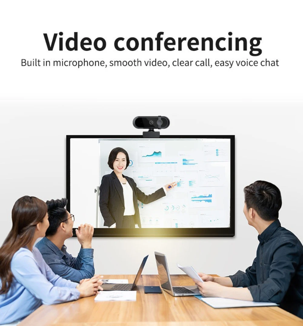 Kamera internetowa 4K 2K z autofokusem i mikrofonem, 30fps Full HD dla graczy, do wideorozmów na żywo, spotkań online, bez sterowników, USB, z osłoną prywatności. — zdjęcie produktu 6