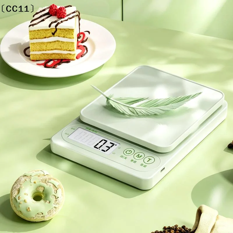 1 Set Digital Food Kitchen Scale 0.1g High Accuracy One Touch Tare Function For Baking Cooking Meal Prep〔CC11〕