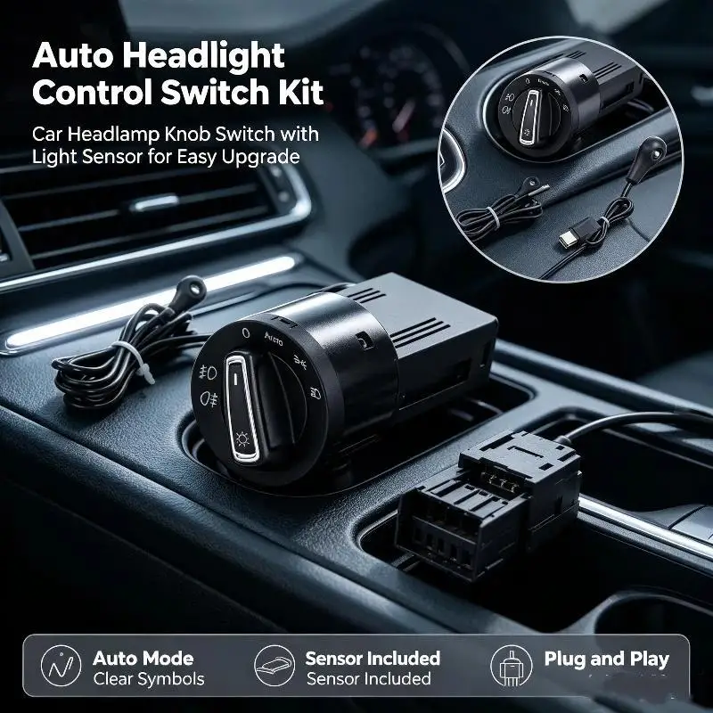 Auto Headlight Lamp Control Switch Light Sensor Module 1C0941531 For MK4 B5 9N 9N3