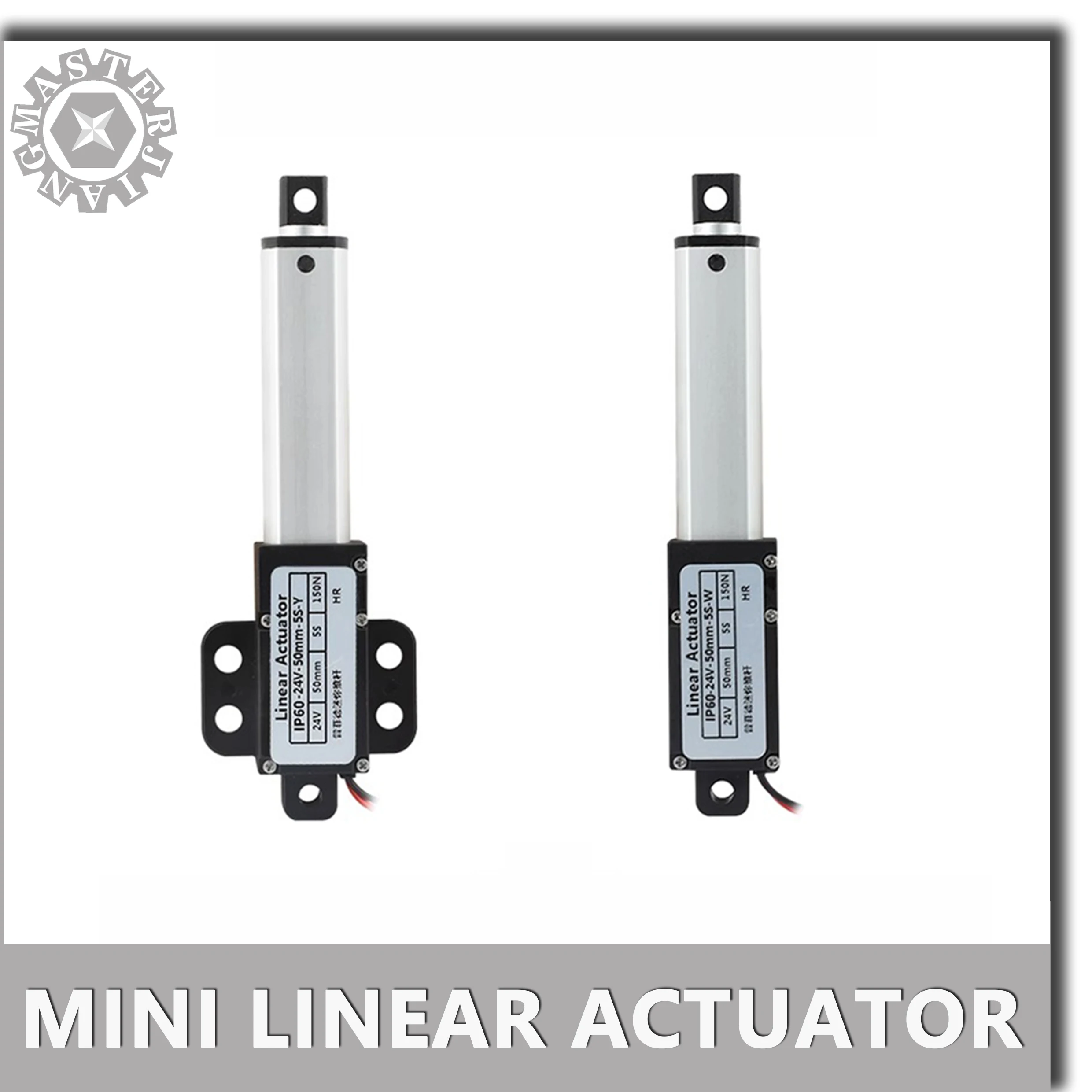 12V 24V Micro Linear Actuator 10mm 15mm 20mm 30mm 50mm 75mm 100mm 150mm Stroke Power 20/50/70/150N Mini Portable Palm Push Rod