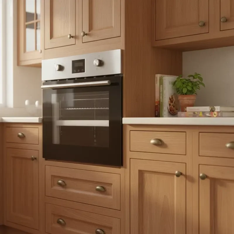60cm 65L Built-in Oven 5 Functions Knob Control Convection Fan