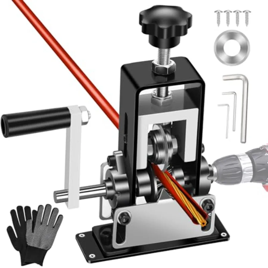

Manual Wire Stripping Machine Gauge Wire 0.06"-1" Scrapping Copper Wire Peeler Machine Drill Powered/Hand Crank Dual-drive Wire