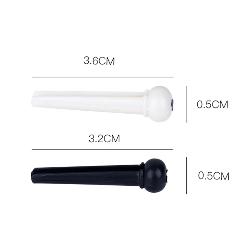

100pcs Guitar Bridge Pins Durable White String Pegs For Acoustic Guitar Replacement Tool Portable Fit All Brands
