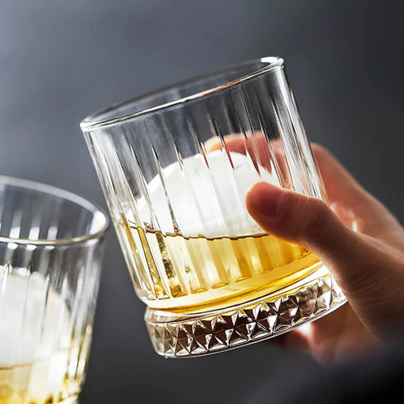 Juego de 2 vasos de whisky de 13OZ, vaso tallado en diamante, copas de vino, vajilla de cristal, jarra de cerveza de lujo ligera, vaso de cóctel transparente