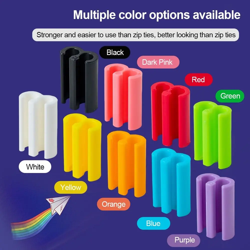 10Pcs Colorful Mesh Connector Buckle DIY ABS Wire Mesh Fixing Buckle Assembly Accessories Mesh Connector Lock