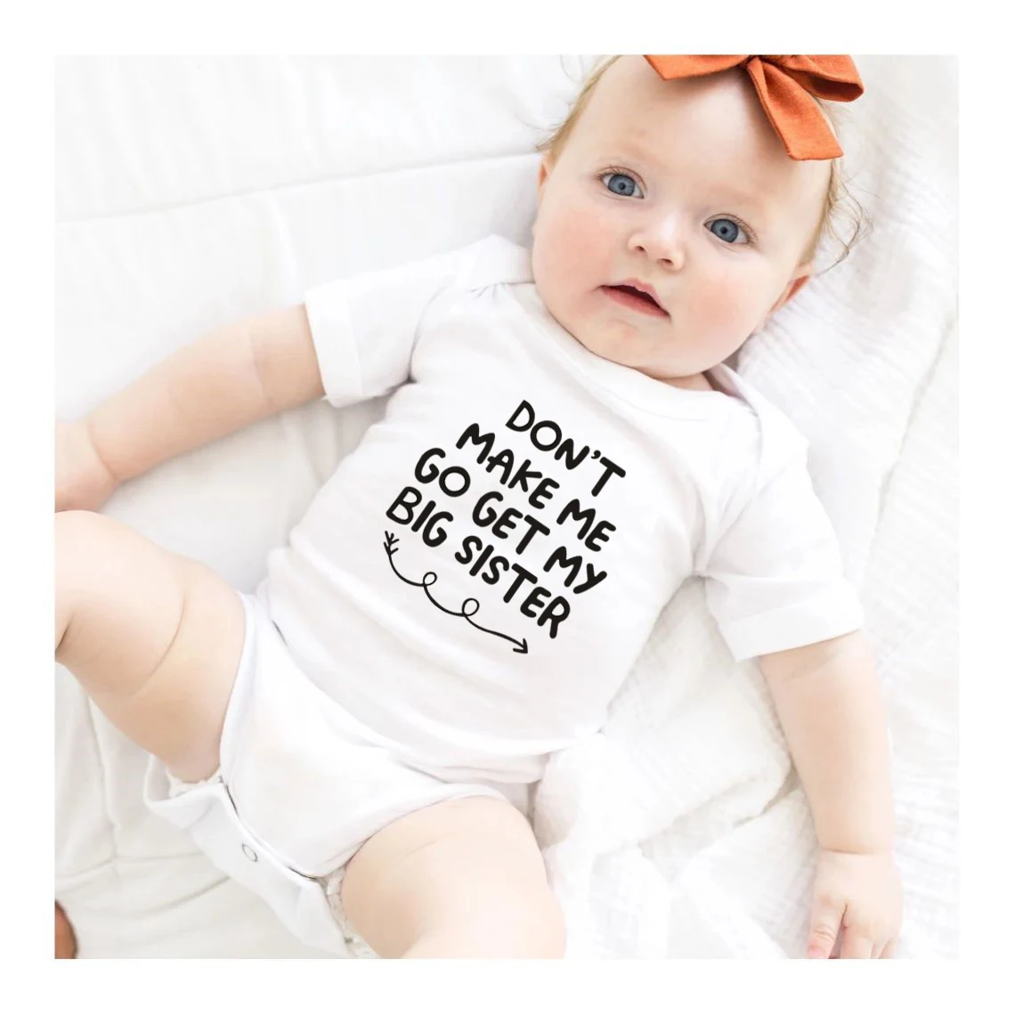 

Don't Make Me Go Get My Big Sister Newborn Baby Summer Rompers Infant Bodysuits Short Sleeve Jumpsuit Baby Boy Girl Clothes