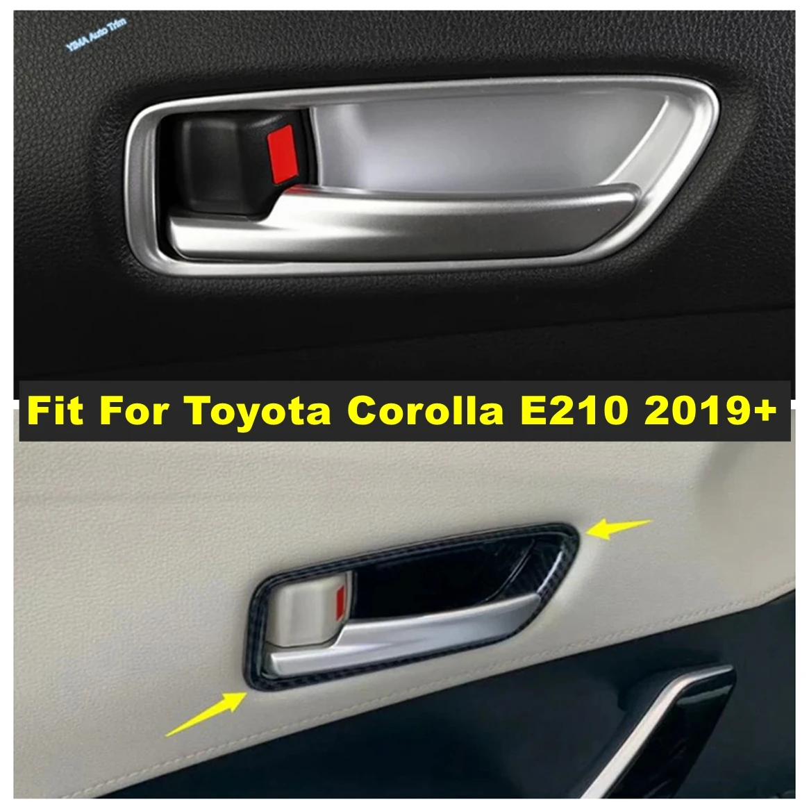 

Auto Inner Door Pull Doorknob Handle Hand-clasping Bowl Cover Trim Fit For Toyota Corolla E210 2019 - 2024 Interior Accessories