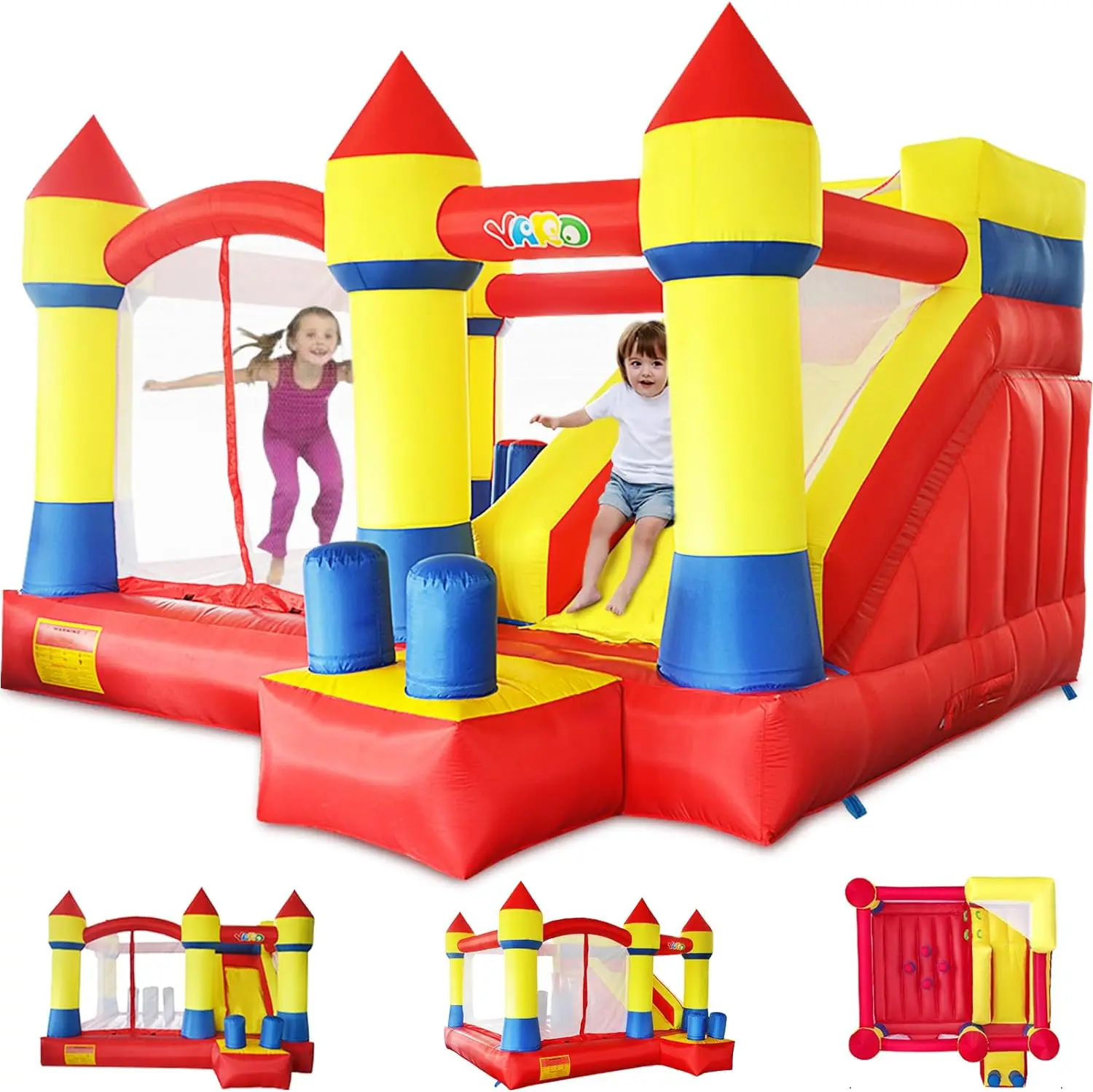 Castelo inflável, casa de salto com ventilador, castelo inflável para crianças, pátio, jogos infláveis, trampline