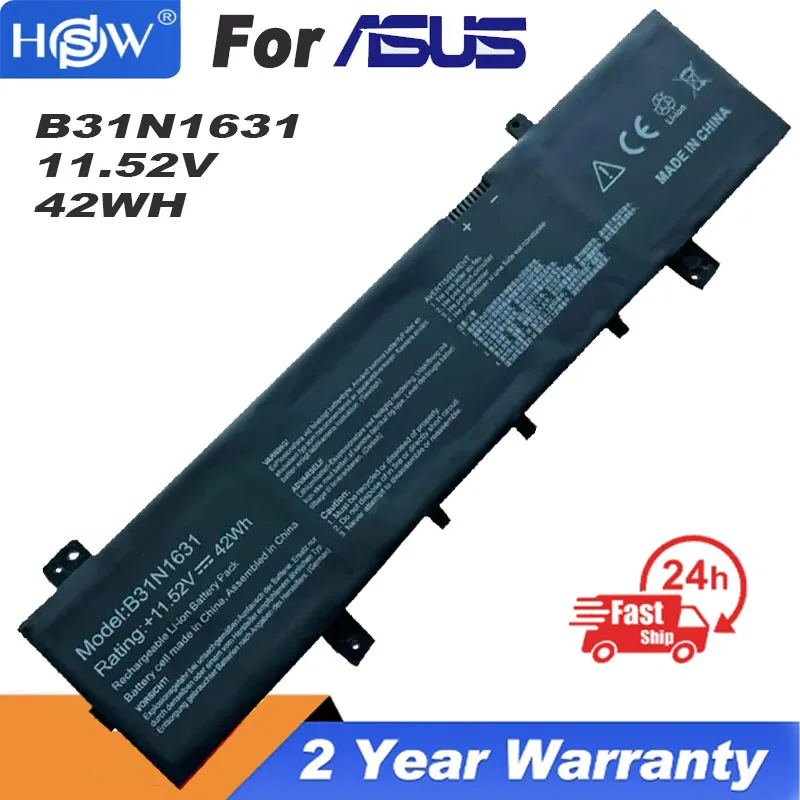 B31N1631 Laptop Battery For ASUS VivoBook 15 X505ZA X505BA X505BP F505 F505ZA F505BA X505ZA-BQ012T X505BA-1A 42WH