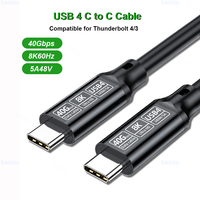 USB 4 Cable 40Gbps Data Cable 8K 60Hz Video Cord 5A 240W PD Fast Charging USB Type C Cable 3.2 Compatible With Thunderbolt 4 3