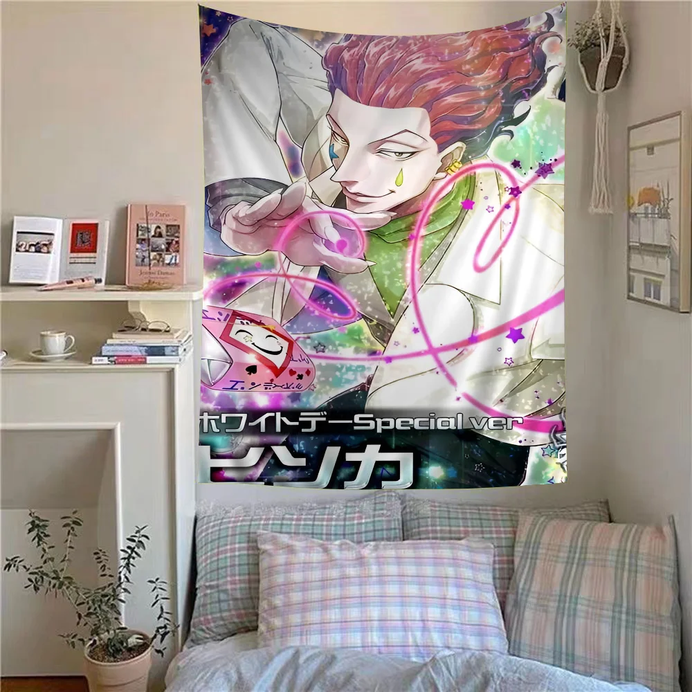 Hunter X Hunter Hisoka Anime Tapestry Hippie Flower Wall Carpets Dorm Decor Wall Hanging Home Decor