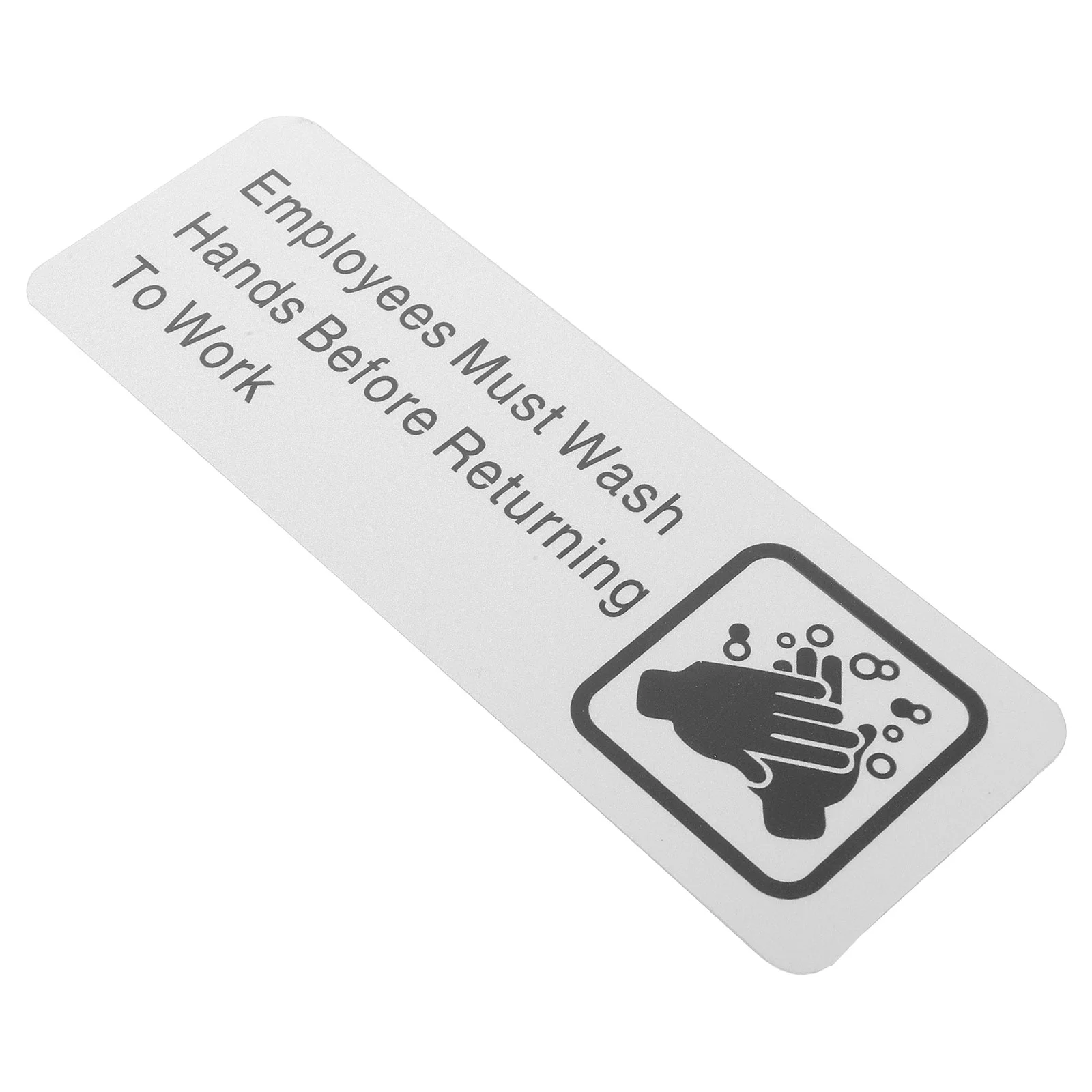 Must Wash Hands Sign Informative Restaurant Sticker Employee Signs Aluminum Alloy Employees Safety